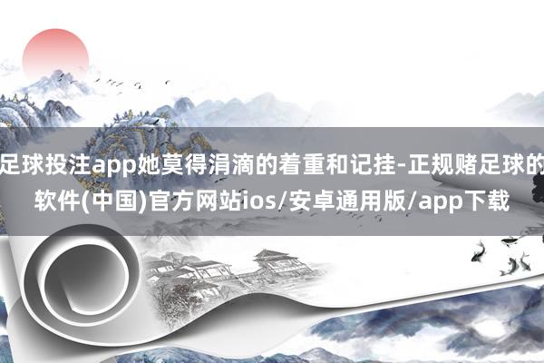 足球投注app她莫得涓滴的着重和记挂-正规赌足球的软件(中国)官方网站ios/安卓通用版/app下载