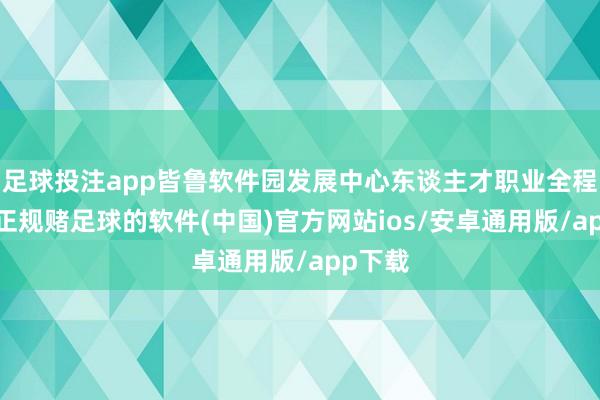 足球投注app皆鲁软件园发展中心东谈主才职业全程跟进-正规赌足球的软件(中国)官方网站ios/安卓通用版/app下载