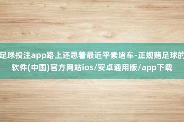 足球投注app路上还思着最近平素堵车-正规赌足球的软件(中国)官方网站ios/安卓通用版/app下载