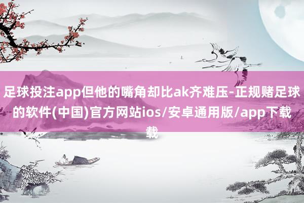 足球投注app但他的嘴角却比ak齐难压-正规赌足球的软件(中国)官方网站ios/安卓通用版/app下载
