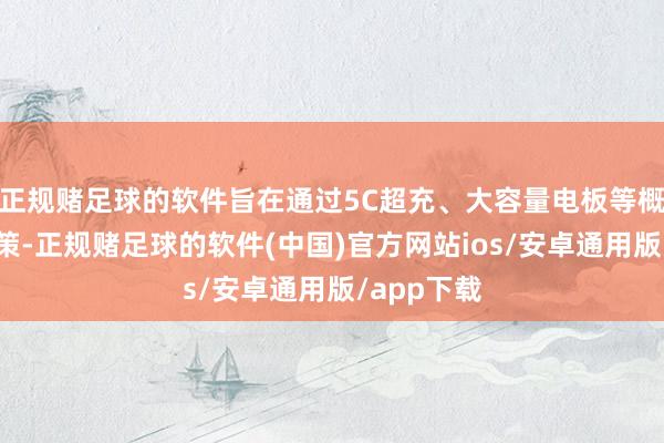 正规赌足球的软件旨在通过5C超充、大容量电板等概括处置决策-正规赌足球的软件(中国)官方网站ios/安卓通用版/app下载