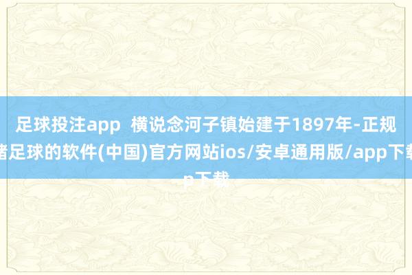 足球投注app  横说念河子镇始建于1897年-正规赌足球的软件(中国)官方网站ios/安卓通用版/app下载