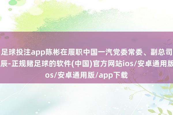 足球投注app陈彬在履职中国一汽党委常委、副总司理6个月时辰-正规赌足球的软件(中国)官方网站ios/安卓通用版/app下载