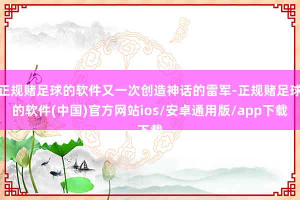 正规赌足球的软件又一次创造神话的雷军-正规赌足球的软件(中国)官方网站ios/安卓通用版/app下载