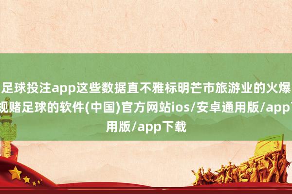足球投注app这些数据直不雅标明芒市旅游业的火爆-正规赌足球的软件(中国)官方网站ios/安卓通用版/app下载