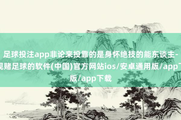 足球投注app非论来投靠的是身怀绝技的能东谈主-正规赌足球的软件(中国)官方网站ios/安卓通用版/app下载