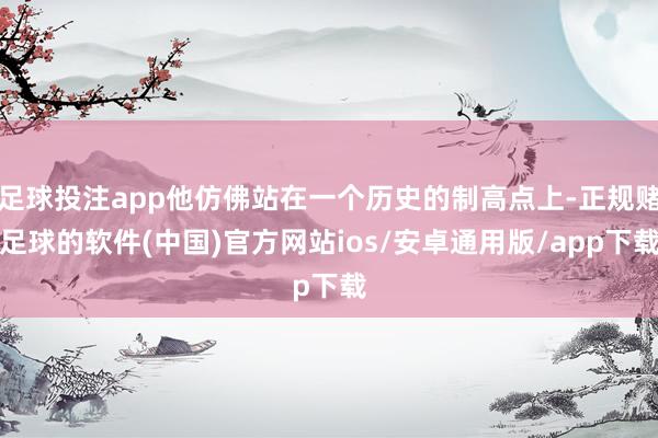 足球投注app他仿佛站在一个历史的制高点上-正规赌足球的软件(中国)官方网站ios/安卓通用版/app下载