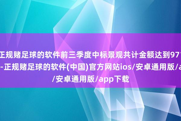 正规赌足球的软件前三季度中标景观共计金额达到971.73亿元-正规赌足球的软件(中国)官方网站ios/安卓通用版/app下载