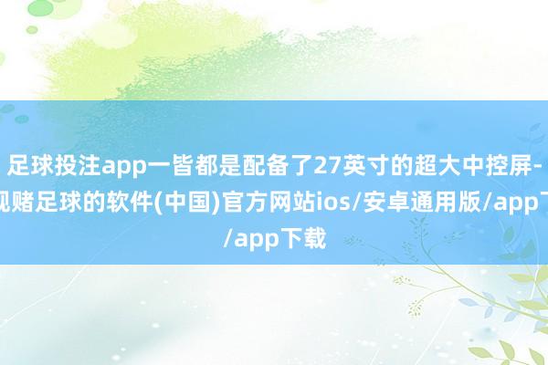 足球投注app一皆都是配备了27英寸的超大中控屏-正规赌足球的软件(中国)官方网站ios/安卓通用版/app下载