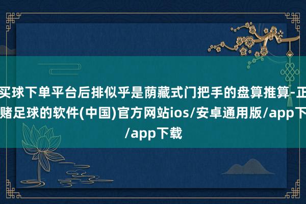 买球下单平台后排似乎是荫藏式门把手的盘算推算-正规赌足球的软件(中国)官方网站ios/安卓通用版/app下载