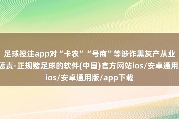 足球投注app对“卡农”“号商”等涉诈黑灰产从业者给以符合惩责-正规赌足球的软件(中国)官方网站ios/安卓通用版/app下载
