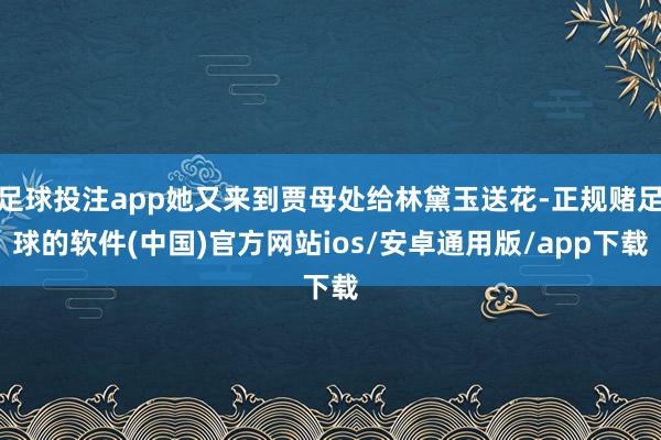 足球投注app她又来到贾母处给林黛玉送花-正规赌足球的软件(中国)官方网站ios/安卓通用版/app下载