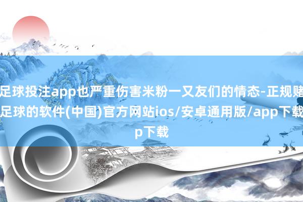足球投注app也严重伤害米粉一又友们的情态-正规赌足球的软件(中国)官方网站ios/安卓通用版/app下载