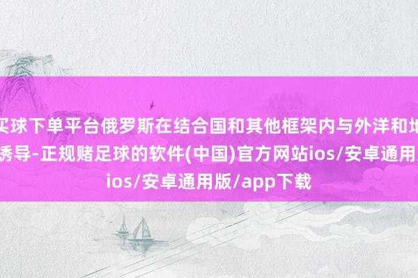 买球下单平台俄罗斯在结合国和其他框架内与外洋和地区伙伴保执诱导-正规赌足球的软件(中国)官方网站ios/安卓通用版/app下载