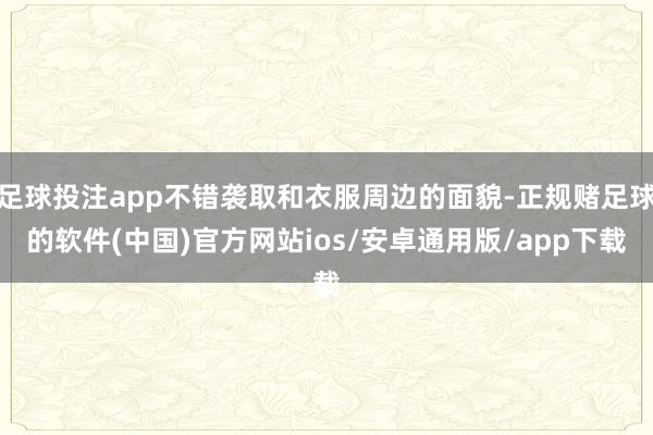 足球投注app不错袭取和衣服周边的面貌-正规赌足球的软件(中国)官方网站ios/安卓通用版/app下载