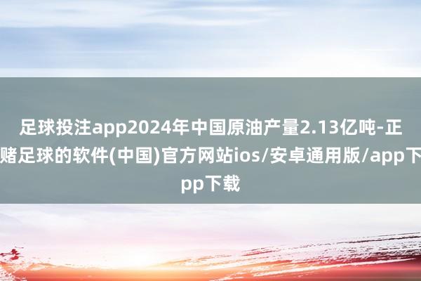 足球投注app2024年中国原油产量2.13亿吨-正规赌足球的软件(中国)官方网站ios/安卓通用版/app下载