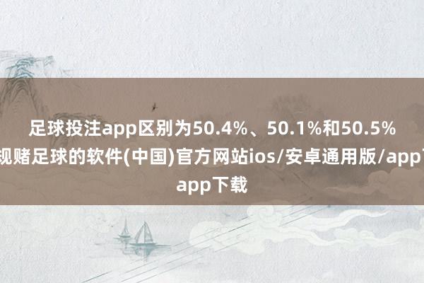 足球投注app区别为50.4%、50.1%和50.5%-正规赌足球的软件(中国)官方网站ios/安卓通用版/app下载