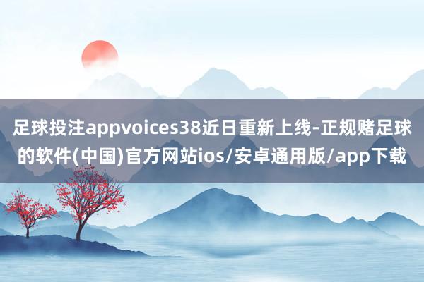 足球投注appvoices38近日重新上线-正规赌足球的软件(中国)官方网站ios/安卓通用版/app下载