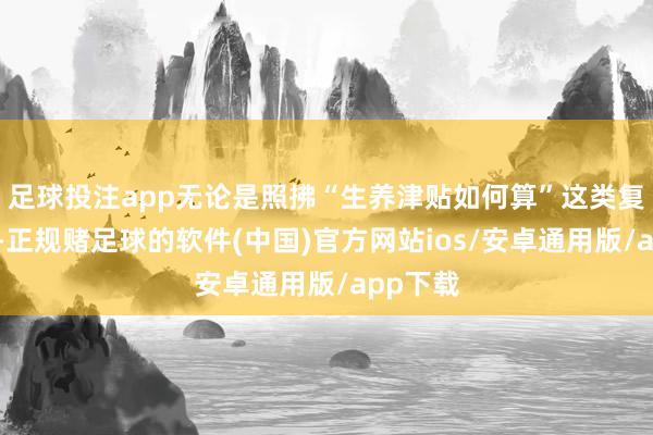 足球投注app无论是照拂“生养津贴如何算”这类复杂策略-正规赌足球的软件(中国)官方网站ios/安卓通用版/app下载