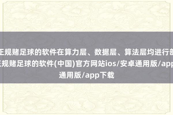 正规赌足球的软件在算力层、数据层、算法层均进行部署-正规赌足球的软件(中国)官方网站ios/安卓通用版/app下载