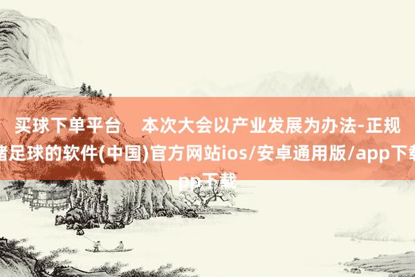 买球下单平台    本次大会以产业发展为办法-正规赌足球的软件(中国)官方网站ios/安卓通用版/app下载