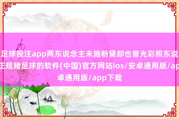足球投注app两东说念主未施粉黛却也曾光彩照东说念主-正规赌足球的软件(中国)官方网站ios/安卓通用版/app下载