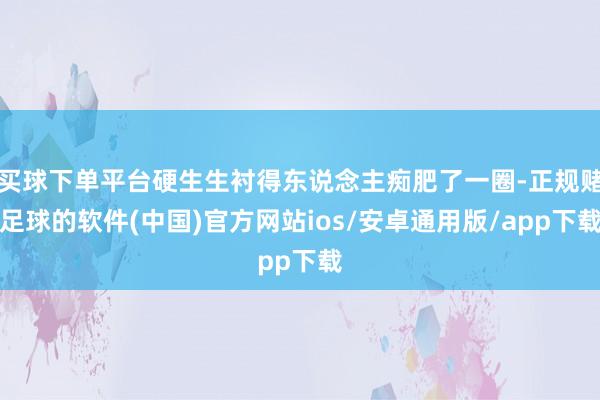 买球下单平台硬生生衬得东说念主痴肥了一圈-正规赌足球的软件(中国)官方网站ios/安卓通用版/app下载