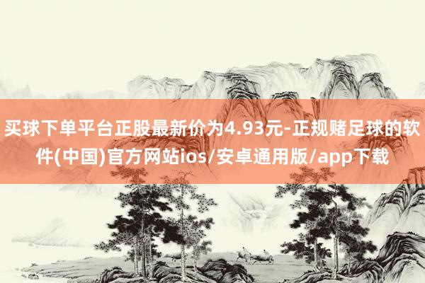买球下单平台正股最新价为4.93元-正规赌足球的软件(中国)官方网站ios/安卓通用版/app下载