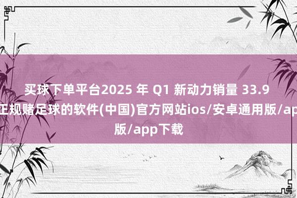 买球下单平台2025 年 Q1 新动力销量 33.9 万辆-正规赌足球的软件(中国)官方网站ios/安卓通用版/app下载