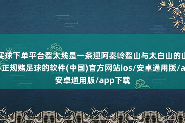 买球下单平台鳌太线是一条迎阿秦岭鳌山与太白山的山岳分解-正规赌足球的软件(中国)官方网站ios/安卓通用版/app下载