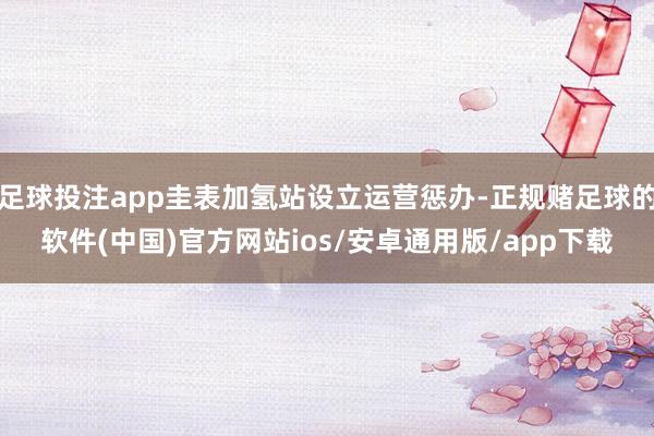 足球投注app圭表加氢站设立运营惩办-正规赌足球的软件(中国)官方网站ios/安卓通用版/app下载