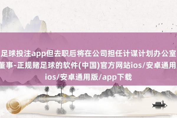 足球投注app但去职后将在公司担任计谋计划办公室主任及荣誉董事-正规赌足球的软件(中国)官方网站ios/安卓通用版/app下载