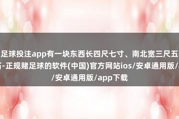足球投注app有一块东西长四尺七寸、南北宽三尺五寸的磐石-正规赌足球的软件(中国)官方网站ios/安卓通用版/app下载