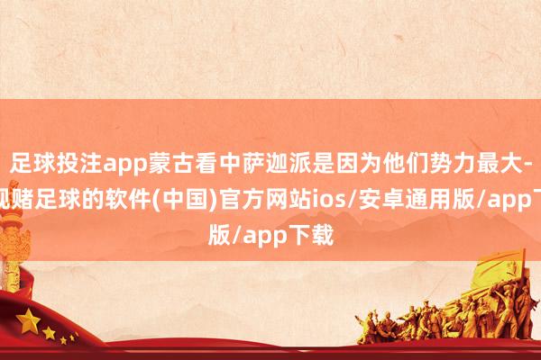 足球投注app蒙古看中萨迦派是因为他们势力最大-正规赌足球的软件(中国)官方网站ios/安卓通用版/app下载