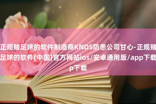 正规赌足球的软件制造商KNDS防患公司甘心-正规赌足球的软件(中国)官方网站ios/安卓通用版/app下载