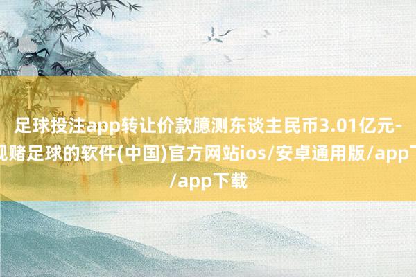 足球投注app转让价款臆测东谈主民币3.01亿元-正规赌足球的软件(中国)官方网站ios/安卓通用版/app下载