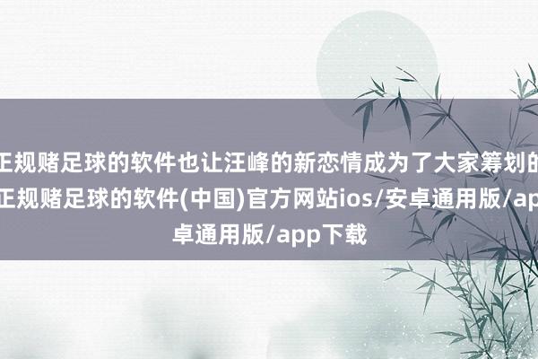 正规赌足球的软件也让汪峰的新恋情成为了大家筹划的焦点-正规赌足球的软件(中国)官方网站ios/安卓通用版/app下载