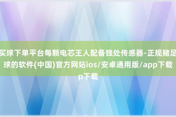 买球下单平台每颗电芯王人配备独处传感器-正规赌足球的软件(中国)官方网站ios/安卓通用版/app下载