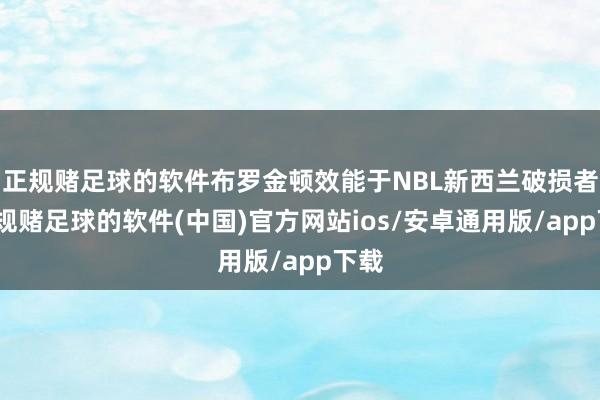 正规赌足球的软件布罗金顿效能于NBL新西兰破损者-正规赌足球的软件(中国)官方网站ios/安卓通用版/app下载